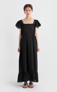 fly frill lace maxi one-piece (2colors)